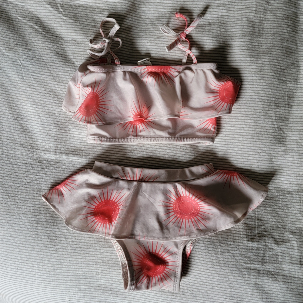 Kate Quinn Pink Sunburst Bikini Set Swimsuit Baby Girl
